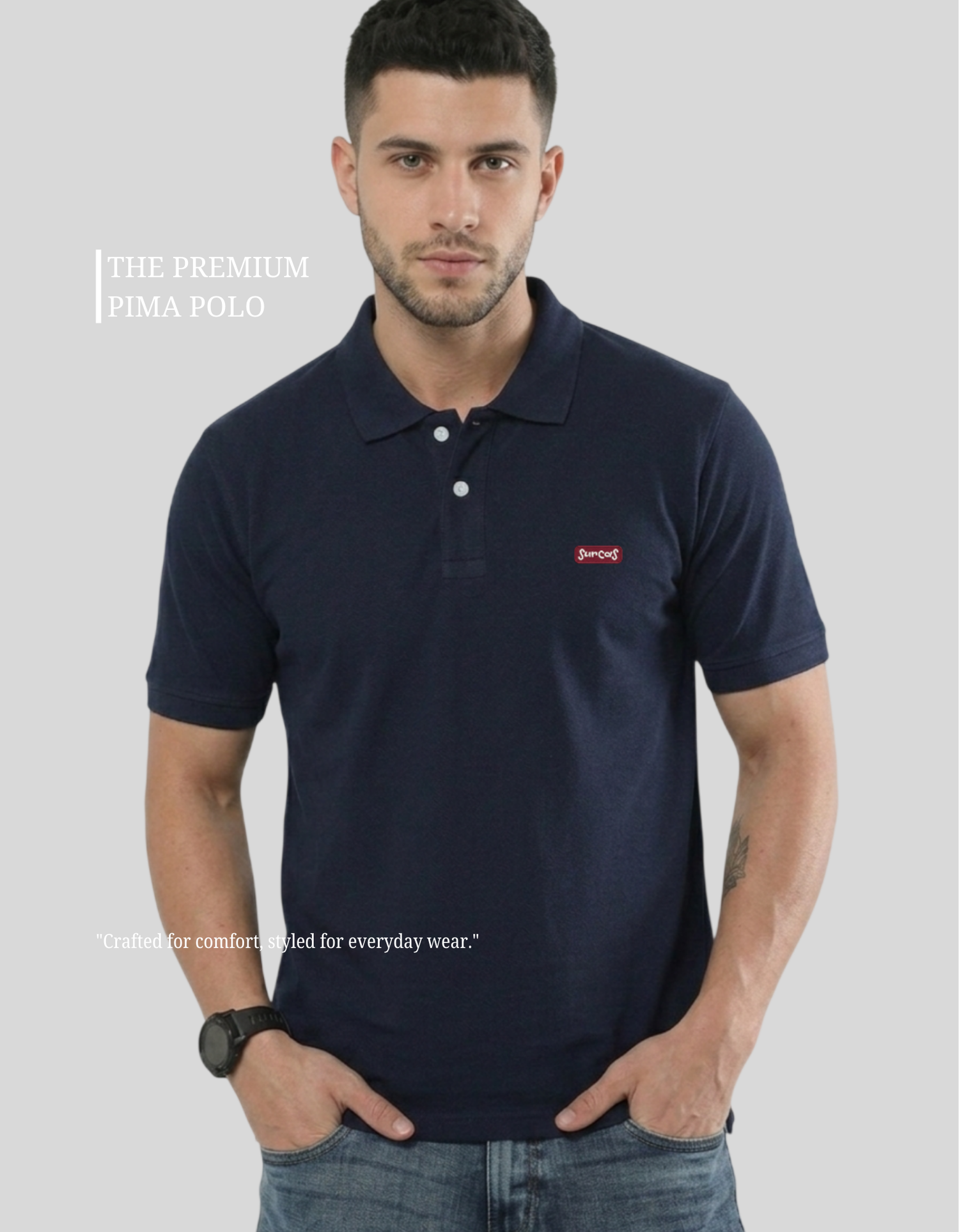 Surcas Men's Premium Pima Polo Tshirt.