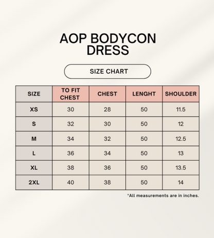Animal Skin AOP Bodycon Dress
