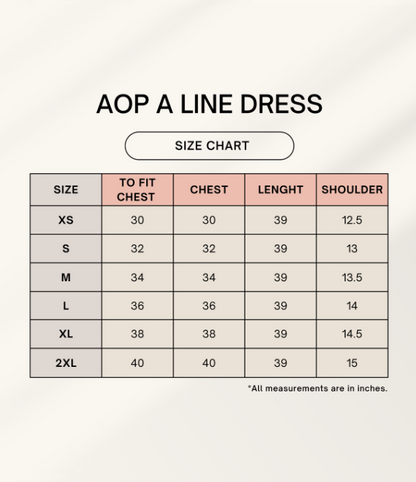 Midnight Monarch AOP A line Dress